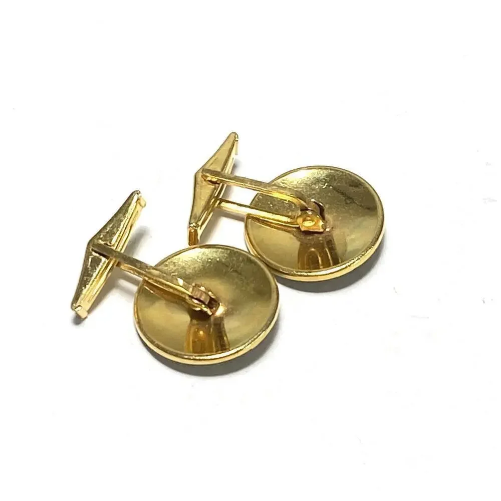 Cufflinks Damascene Black Gold Tone Men’s Accessories